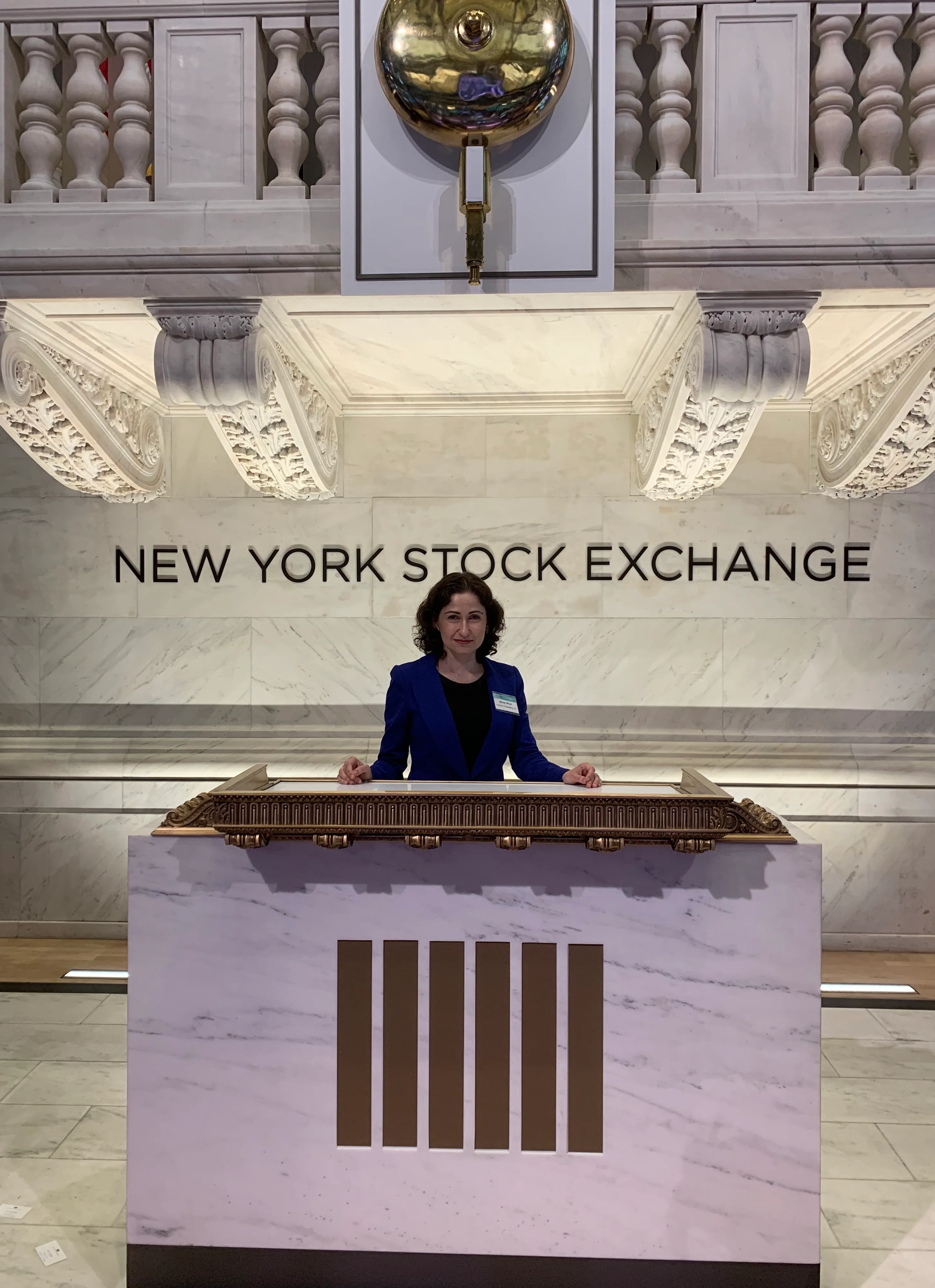 Alina Okun at the New York Stock Exchange